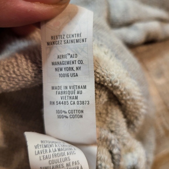 Offline by Aerie Sweatshirt Women’s XS Grey Cropped Never Want To Leave Palms - Picture 7 of 10